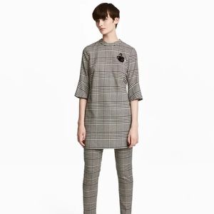 H&M Houndstooth 2-Piece Short Dress & Pants